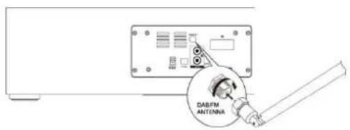Soundmaster DAB1000 - Tilslut teleskopantennen til DAB/FM - 1