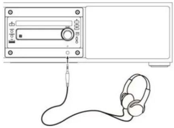 Soundmaster DAB1000 - Tilslutning af hovedtelefon - 1