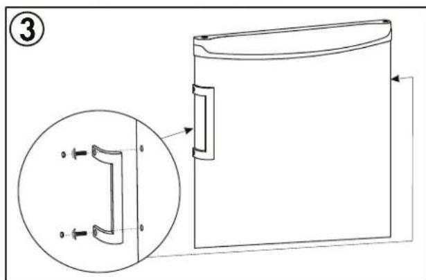 DANBY DH016A1WT - DOOR REVERSAL INSTRUCTIONS - 3