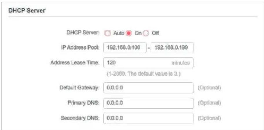 MERCUSYS ME30 - Spécifier les paramètres du serveur DHCP - 1