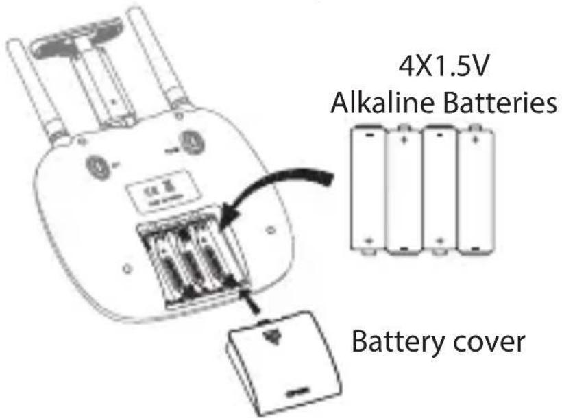 4X1.5V Alkaline Batteries Battery cover