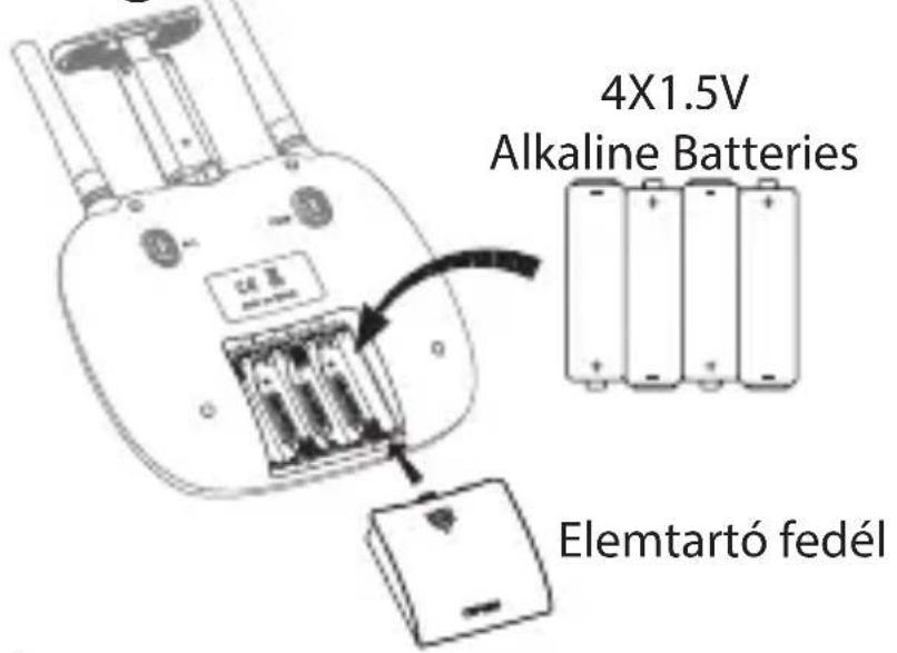 4X1.5V Alkaline Batteries Elemtartó fedél
