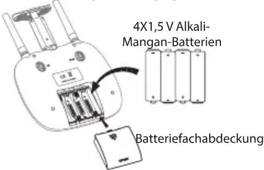 4X1,5 V Alkali- Mangan-Batterien Batteriefachabdeckung