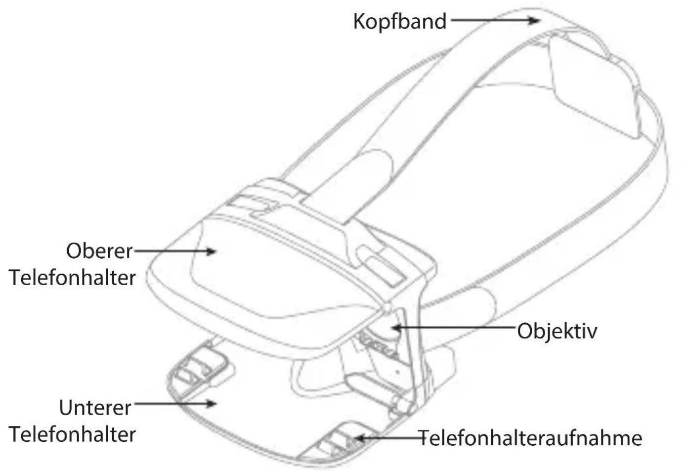 Kopfband Oberer Telefonhalter Objektiv Unterer Telefonhalter Telefonhalteraufnahme