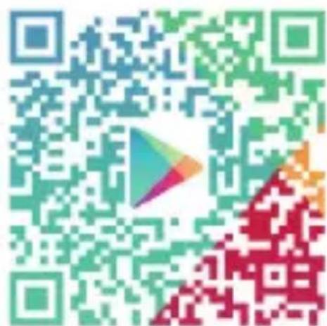 QR code with a colorful play triangle logo in the center, likely linking to a digital content or website.