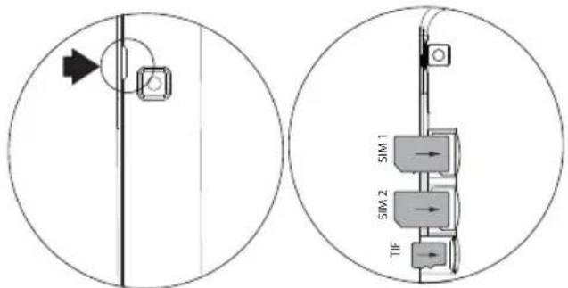 ARCHOS 101c Xenon - Встановлення SIM карти та карти пам'яті Micro-SD - 1