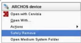 ARCHOS 80 G9 - Déconnexion - 4