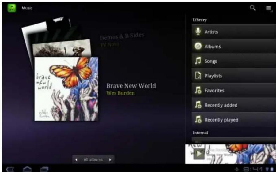 ARCHOS 80 G9 - Application musique - 1