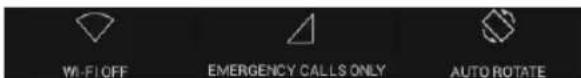 WIFI OFF EMERGENCY CALLS ONLY AUTO ROTATE