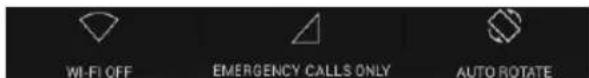 WI-FI OFF EMERGENCY CALLS ONLY AUTO ROTATE
