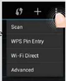 Scan WPS Pin Entry Wi-Fi Direct Advanced