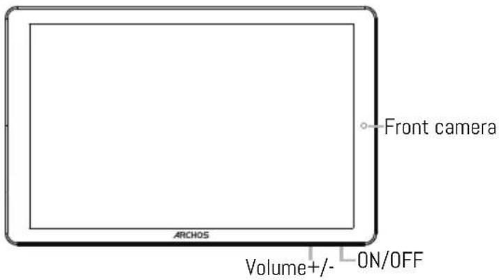 Front camera ARCHOS Volume+/- ON/OFF