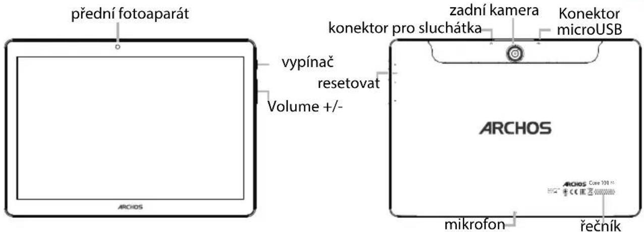 ARCHOS Core 101 4G - Popis zařizení - 1