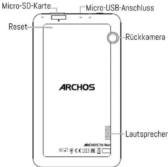 ARCHOS 70c Neon - Beschreibung des Geräts - 3