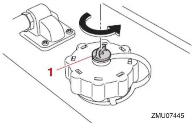 YAMAHA F100 (2022) - Branchement de l'alimentation (réservoir portable) - 1