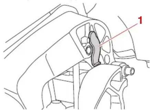 YAMAHA F100 (2022) - Levier support de releavage pour modèle à système de trim - 1