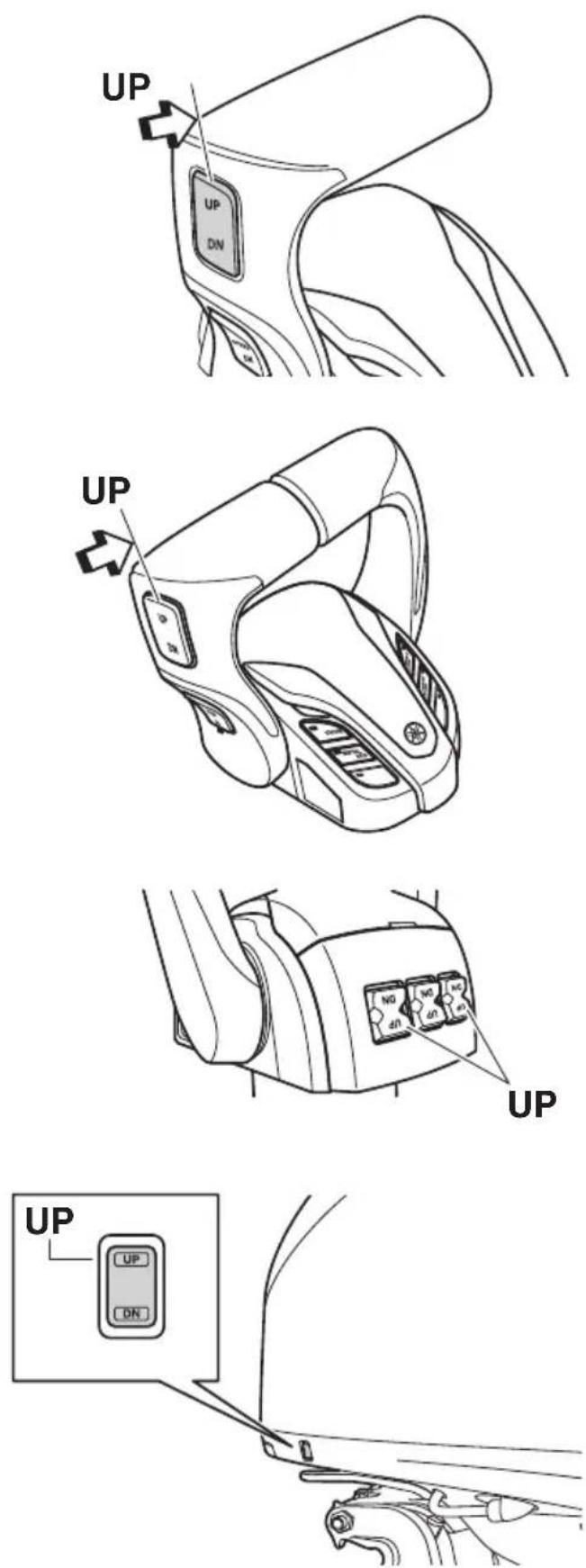 YAMAHA LF225 (2022) - Procédure de relevage (modèles à système de trim) - 2