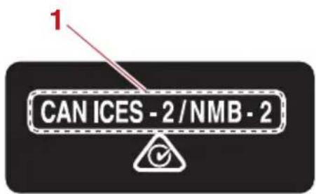 YAMAHA LF225 (2022) - Etiquette de conformité ICES-002 - 1