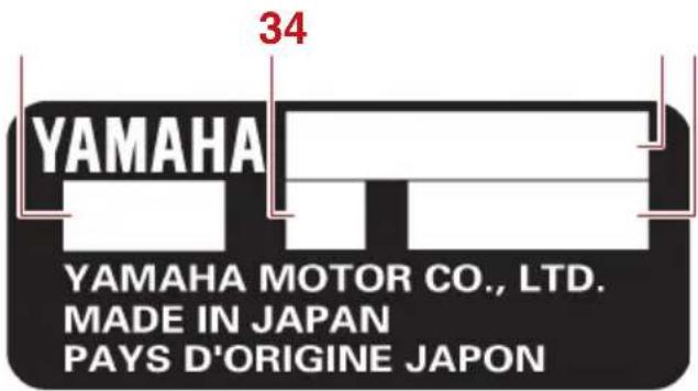 YAMAHA LF225 (2022) - Numéro de série du moteur hors- bord - 2