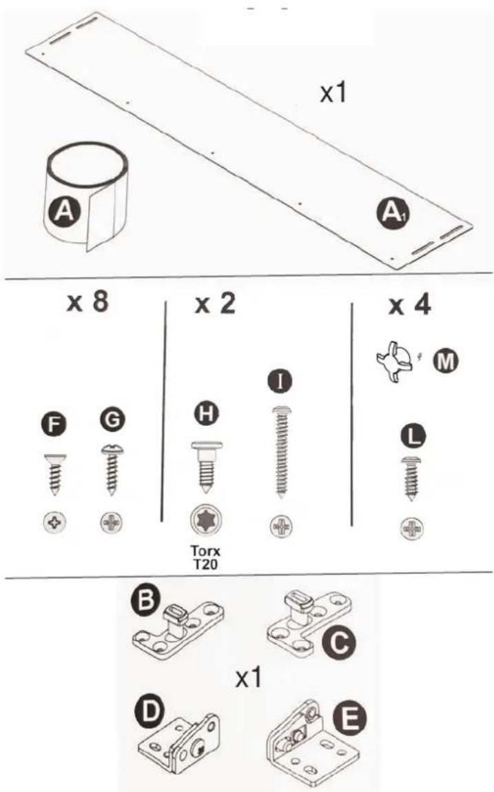 Hestan KDW24OV - INSTALLATION KIT SUPPLIED WITH DISHWASHER - 1