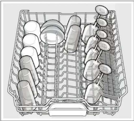 THERMADOR DWHD760CFP - Loading stemware in the upper rack Alternate loading pattern with stemw - 1