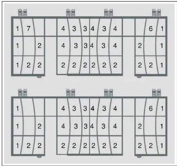 THERMADOR DWHD760CFP - Configuration de chargement suggérée - réglage 10 places - 2