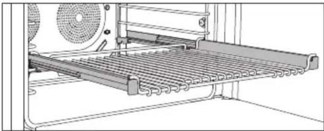 MIELE H 7580 BP - Rails entiement téléscopiques avec la grille de cuisson HFCBBR 30-3 - 1