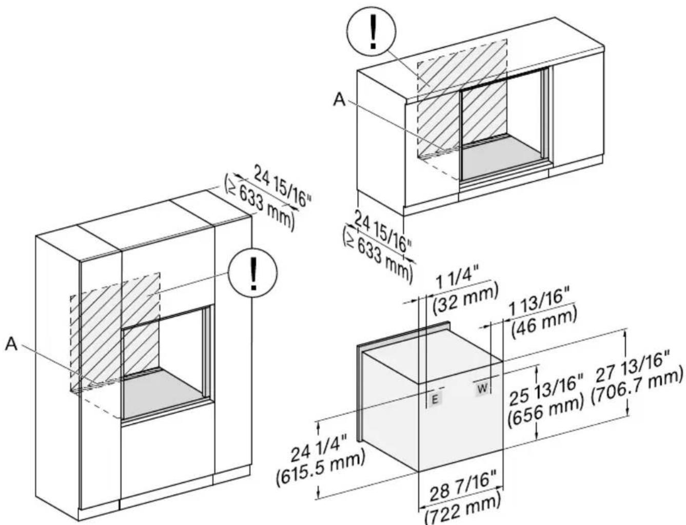 MIELE H 7580 BP - Raccordements et ventilation - 1