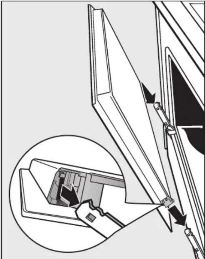 MIELE H 7580 BP - Remontage de la porte du four - 1