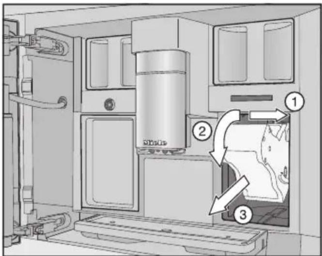 MIELE CVA 7775 - Nettoyer l'unité de percolation et l'intérieur - 3