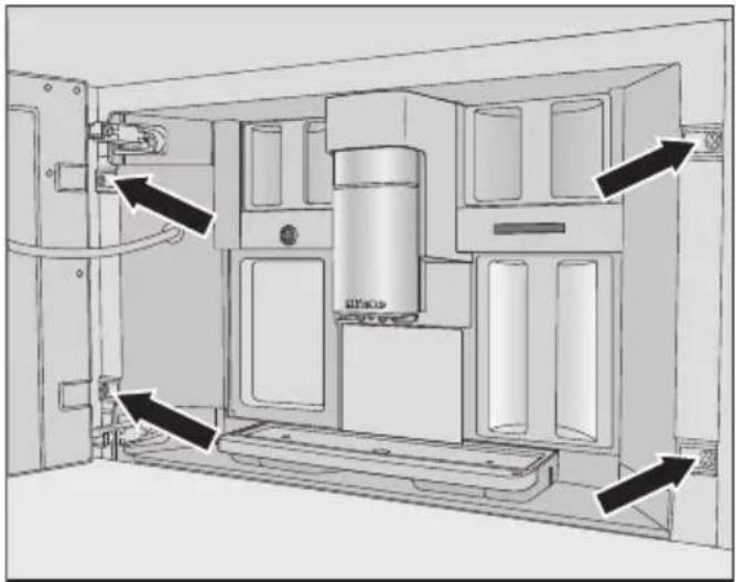 MIELE CVA 7775 - Vissage de la machine à café à l'armoire - 1