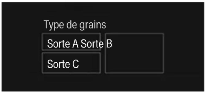 MIELE CVA 7775 - Modifier les réglages du système de réservoirs à grains (Types de grains) - 1