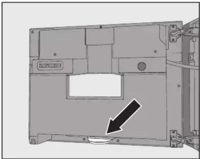 MIELE CVA 7775 - Nettoyage de l'intérieur de la machine à café, de la partie intérieure de la porte et du bac d'égouttage - 1
