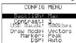 Monacor RFEXPLORER3 - Menu configuration - 1