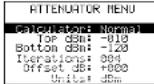 Monacor RFEXPLORER3 - Menu attenuation - 1