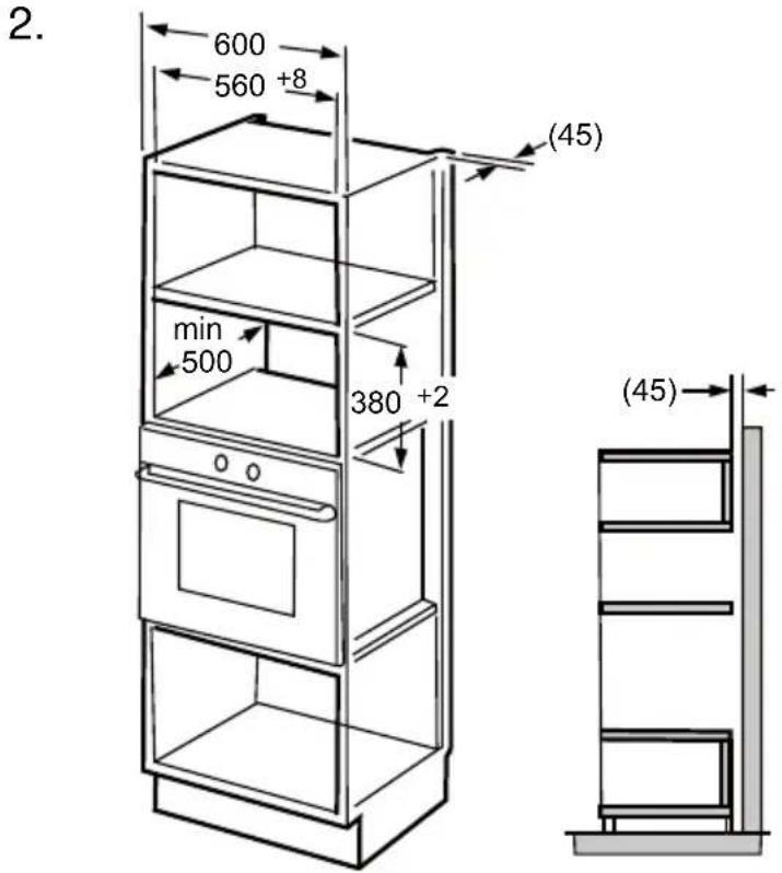 GORENJE BMX201AG1BG - Asenna uuni kaappiin - 4