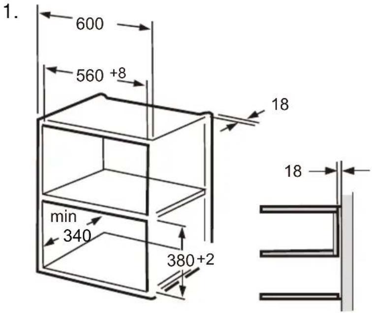 GORENJE BMX201AG1BG - Для шафи висотою 380 мм - 1