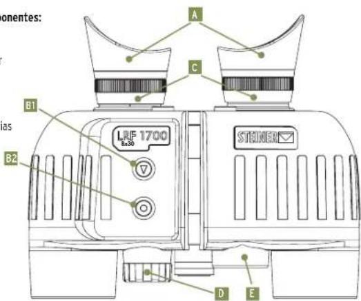 Steiner LRF 1700 10x30 - Denominación de los componentes: - 1