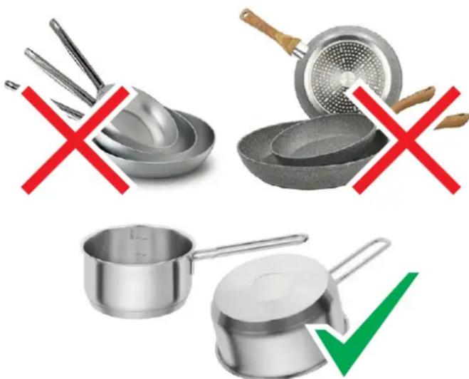 FALMEC Sintesi - Kitchenware have different types of bottoms. - 1