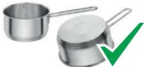 FALMEC Quantum Easy - Astioissa on erilaiset pohjat. - 2