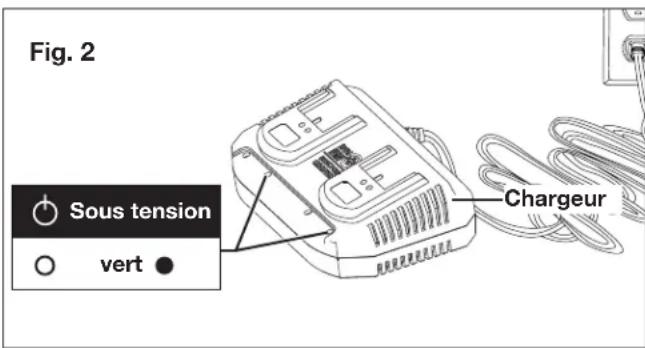 Sun Joe 24VX2DTS15 - Comment charger les batteries - 2