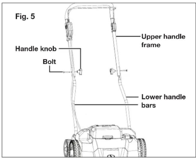 Sun Joe 24VX2DTS15CT - Connecting the Handle - 1