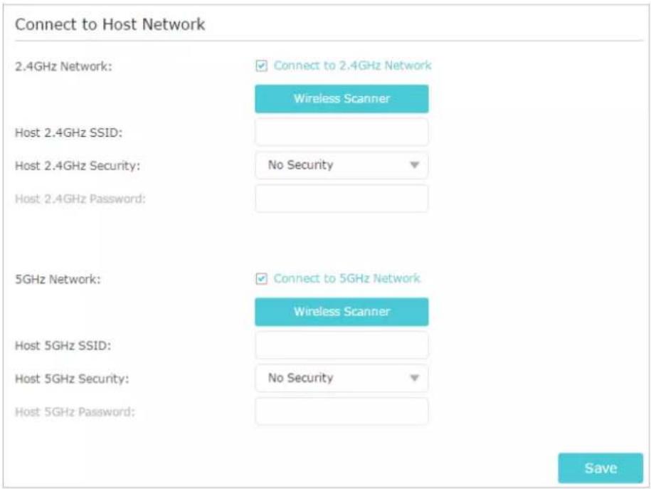 TP-LINK RE700X - • Pour étendre un autre réseau hôte : - 1