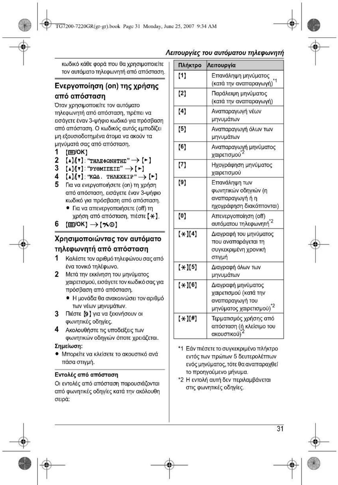 PANASONIC KXTG7200GR - Σημαντικό: - 10