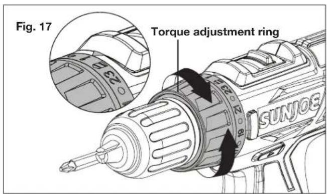 Sun Joe 24VDDKLTX - Adjusting Torque - 1