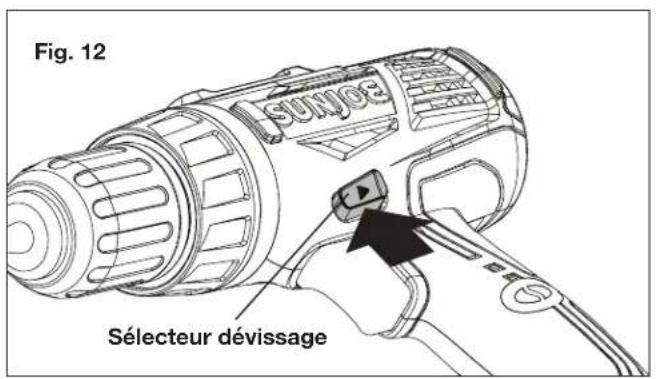 Sun Joe 24VDDKLTX - Choix du sens de rotation - 2