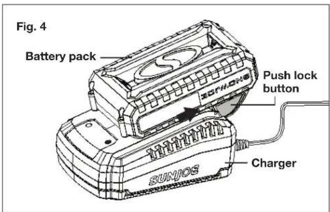 Sun Joe 24VDDKLTX - Charging the Battery - 4