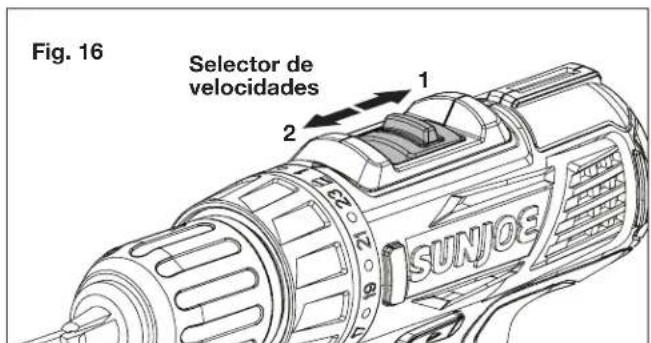 Sun Joe 24VDDKLTXPNK - Selección de velocidad - 1