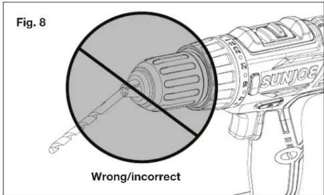Sun Joe 24VDDLTE - Installing + Removing Drill Bits - 4