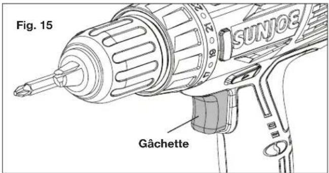 Sun Joe 24VDDLTE - Démarrage et arrêt - 2